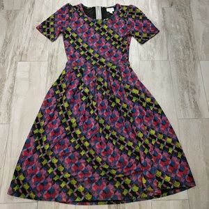 XS Lularoe Amelia, bright summer print